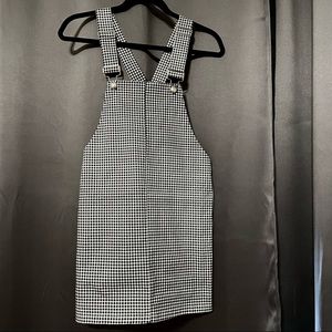 Checkered overall dress